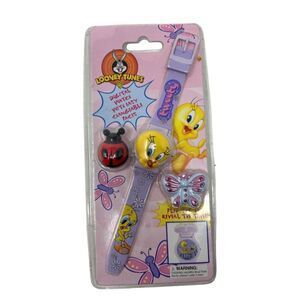 Tweety Bird Watch VTG Y2K digital changeable faces factory sealed Looney tunes